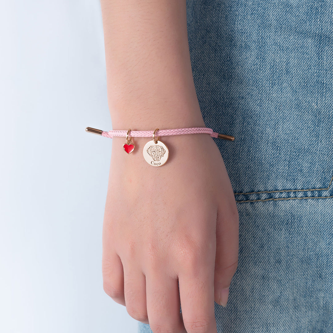 Pulsera con cara de mascota de San Valentín