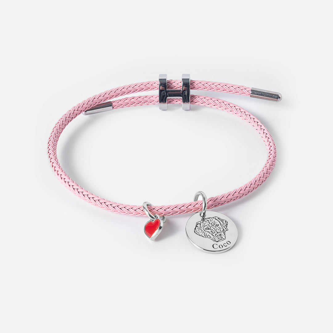 Pulsera con cara de mascota de San Valentín