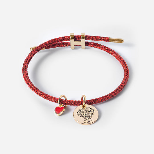 Pulsera con cara de mascota de San Valentín