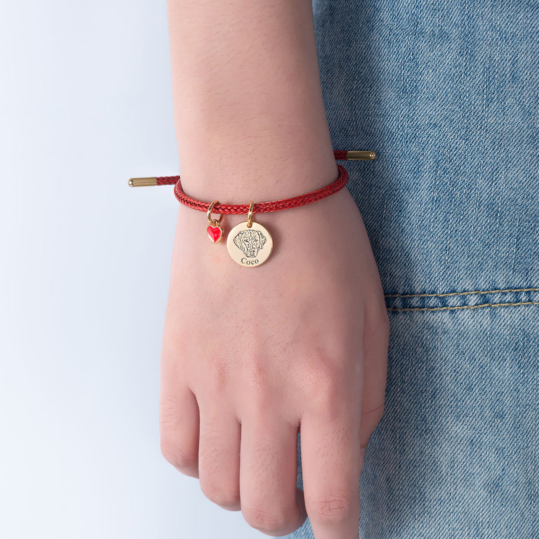 Pulsera con cara de mascota de San Valentín