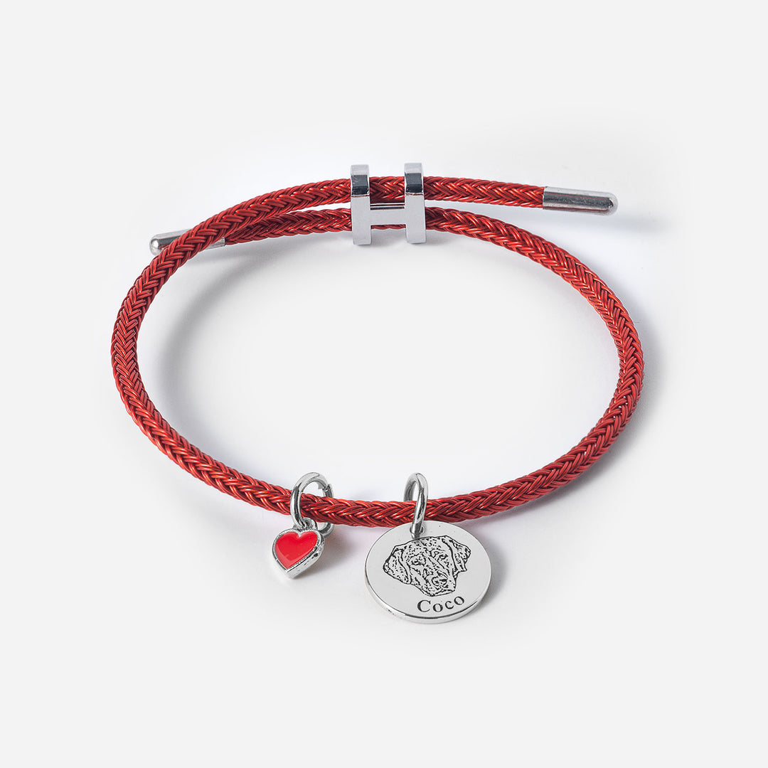 Pulsera con cara de mascota de San Valentín