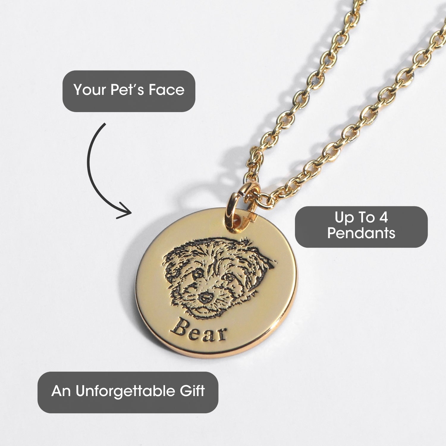 Collier à visage d'animal de compagnie