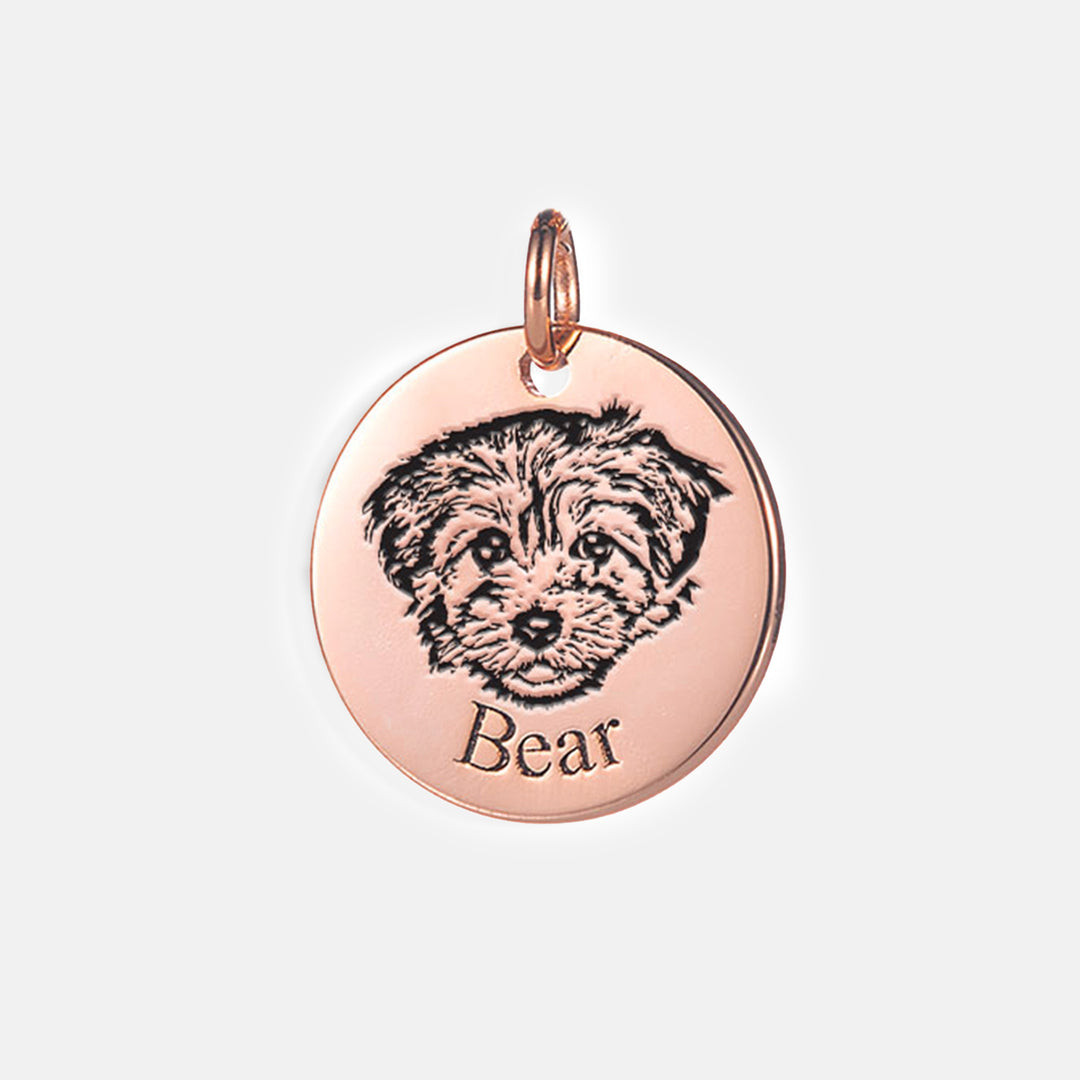 Pendentif visage d'animal de compagnie